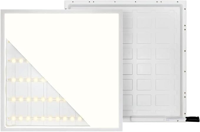 2×2 LED Flat Panel Light 4-Pack – Dimmable, Selectable CCT (3000-6500K), 0-10V & TRIAC Compatible, UL/ETL, 4400 LM, Drop Ceiling Recessed Panels for Office & Classroom