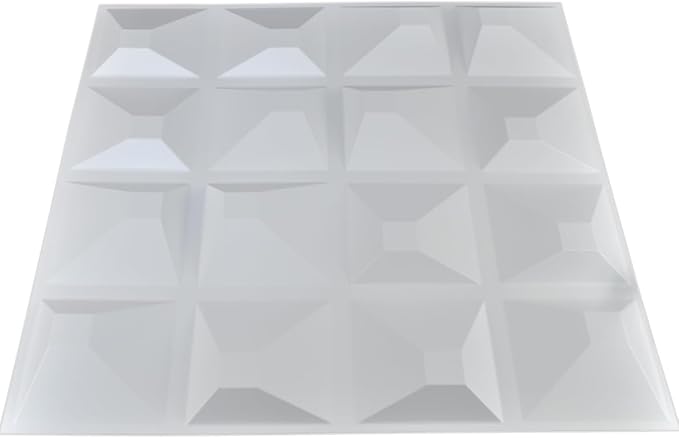 Art3d Decorative 3D Wall Panel, 32 Sq.FT PVC Interior Wall Decor for Living Room, Bedroom, Lobby, Office, Shopping Mall, White