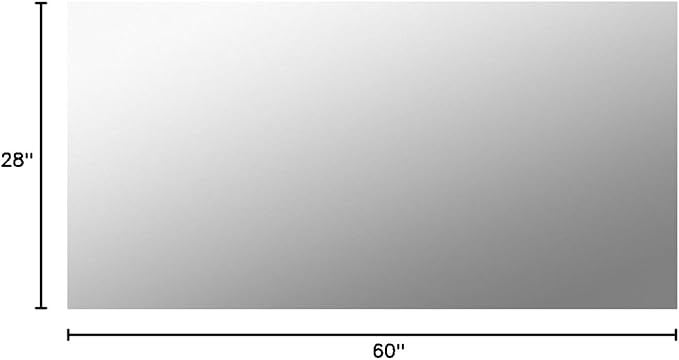 Mirrorons Large Mirror 60" x 28", Modern Rectangle Bathroom Mirror with Frameless Polished Edge, Hangs Horizontally or Vertically. Upgraded Shatterproof Bathroom Mirrors for Wall.