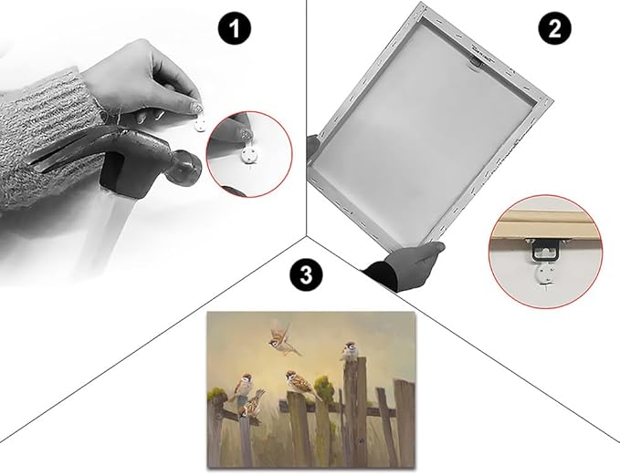 Bird Canvas Wall Art Birds Flying on The Wooden Fence Painting Decor Farmhouse Birds Art Print Pictures for Living Room Kitchen Home Office Decorations 24x32 inch