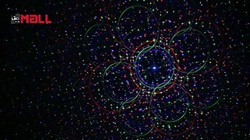 LedMall Motion 8 Patterns in 1 Red, Green, and Blue Outdoor Christmas Laser Lights Projector with remote control and Security Lock
