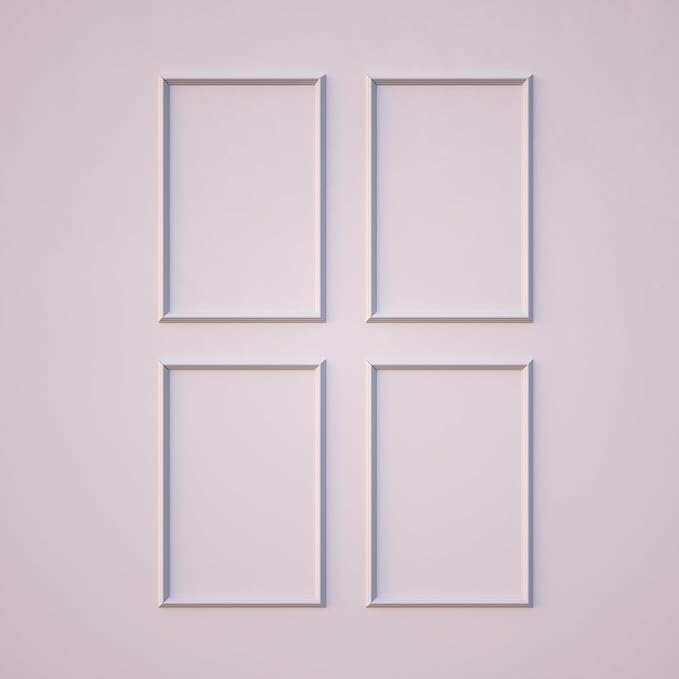 NeatiEase 4 Set Peel and Stick Wall Molding Trim Kit, 16" x24" Premade Wainscoting Panels, Self Adhesive Moulding Panel for Interior Walls Picture Frame