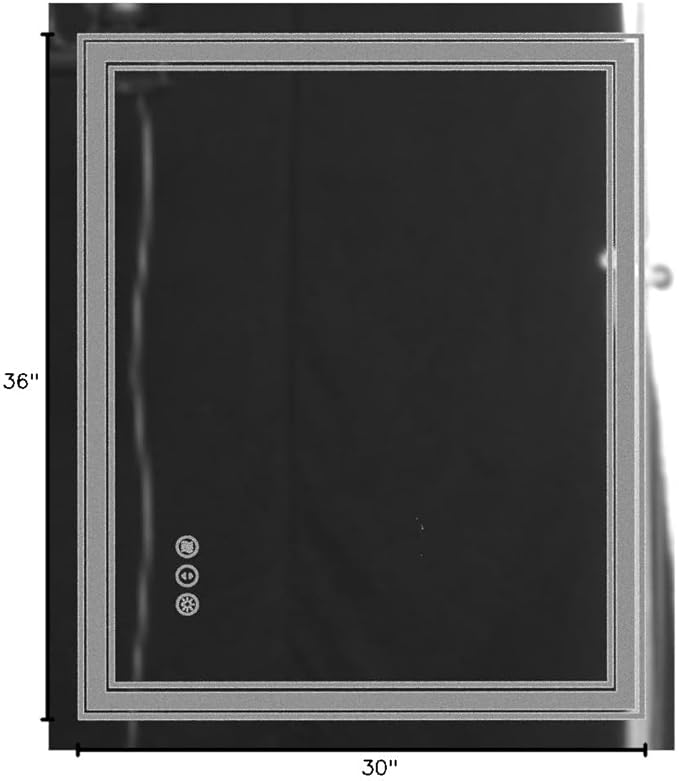 30x36 LED Bathroom Mirror, Lighted Mirror for Bathroom Wall, Backlit and Front lit, Dimmable, Anti-Fog, Shatterpoof, Memory (Horizontal/Vertical)