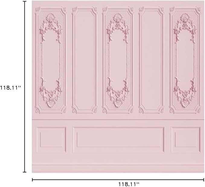 Leyiyi 10x10ft Light Pink Vintage Room Inside Backdrop European Frame Modern House French Castle Cementery Wall Retro Style Photo Background Cowboy Kids Birthday Portrait Studio Props Vinyl Wallpaper
