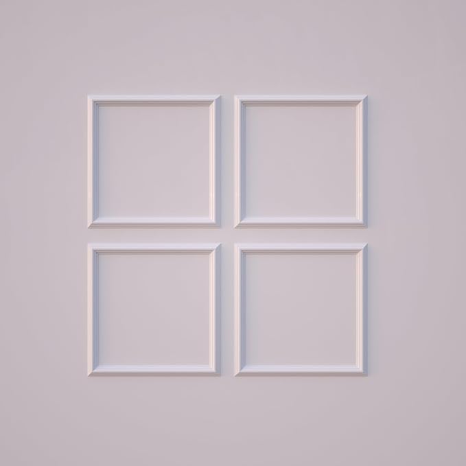 NeatiEase 4 Set Peel and Stick Wall Molding Trim Kit, 20" x20" Premade Wainscoting Panels, Self Adhesive Moulding Panel for Interior Walls Picture Frame