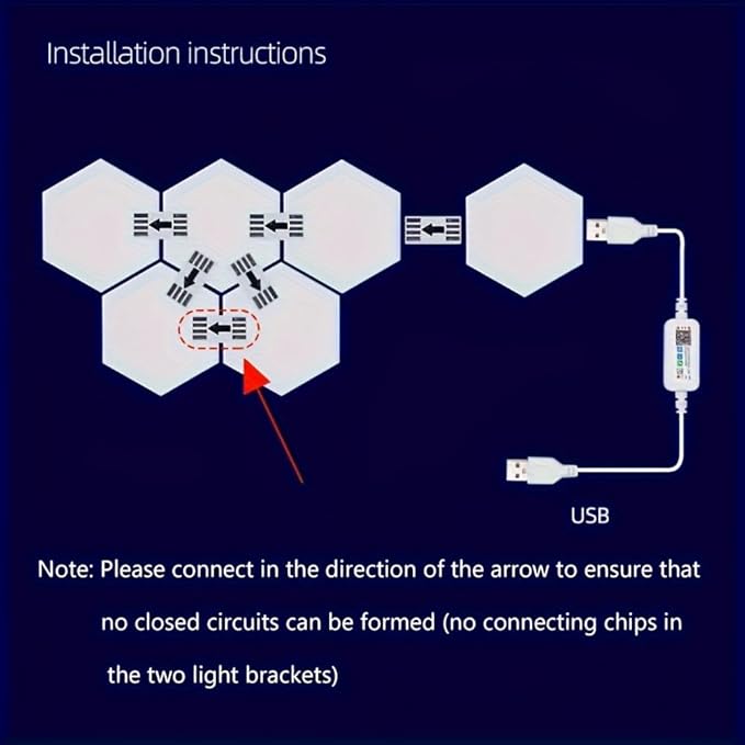 8 Pack Hexagon Light Panels - Smart RGB Hexagon LED Lights Wall Lights with APP & Remote Control Cool Music Sync Gaming Lights for Lving Room, Bedrooms, DIY Lovers, Gifts, Gaming Room, Kids