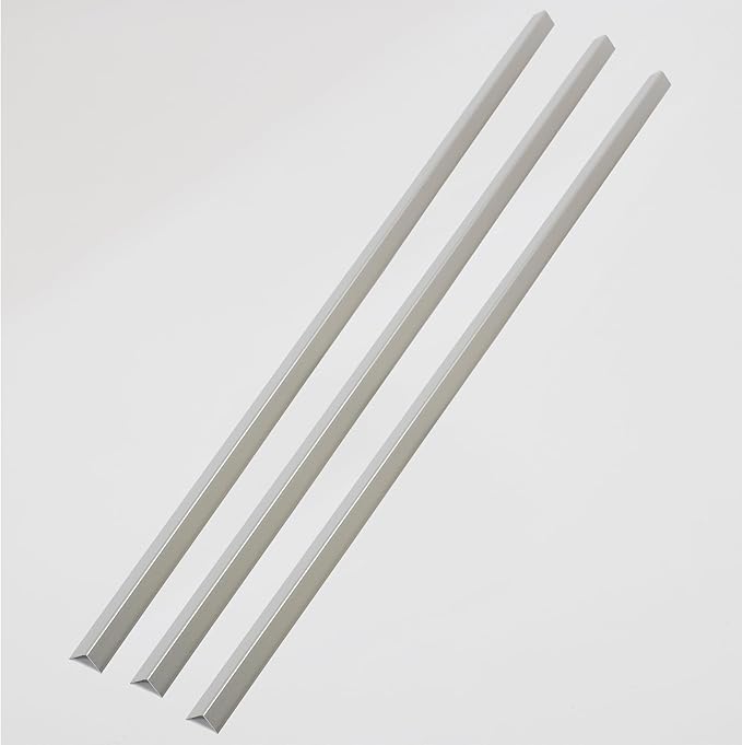 Aluminum Corner Guards, Peel and Stick L-Shaped Molding Trim for Wall Table Door Frame Protection and Decoration (Matte Silver, 3Pcs x 2.9ft x 0.8in)