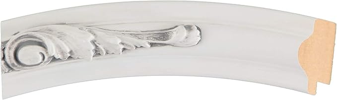 OVALCREST Oval Beveled Wall Mirror for Home Decor - Florence Style - Linen White - 28" x 24"