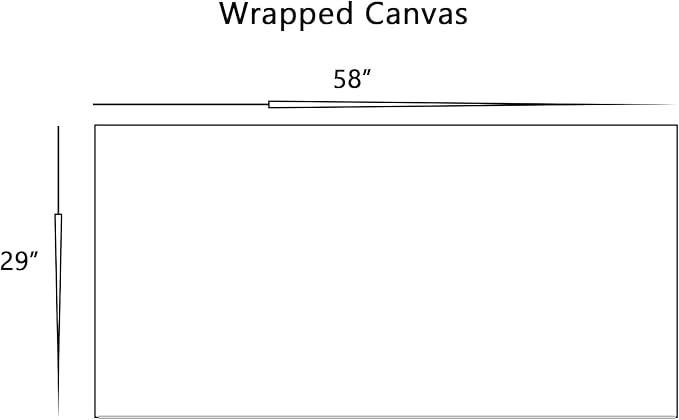 Arjun Landscape Canvas Wall Art for Living Room Nature Painting Bedroom Tree Scenery Textured Picture Framed Large Size Artwork Office Home Wall Decor, Extra Large 58"x29"