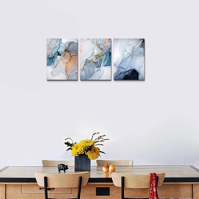 Canvas Wall Art For Living Room Abstract Wall Decor For Bedroom Modern Office Wall Decorations Ink Paintings Fashion Abstract Pictures Artwork Bathroom Canvas Art Prints Kitchen Home Decor 3 Piece
