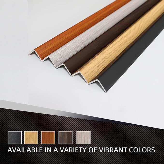 OUZUGIE 8-Pack 57 Inches, WPC Slat Wall Panel Trim,Corner Guard for High Grille (Black)