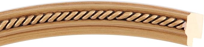 OVALCREST Oval Beveled Wall Mirror for Home Decor - Santa Fe Style - Gold Paint - 26x32 Outside Dimensions