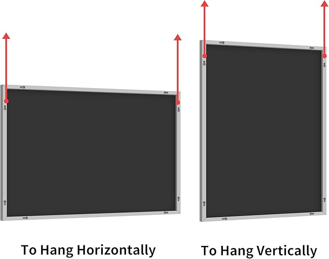 KOCUUY Silver Bathroom Mirror, 48"x30" Rectangle Bathroom Mirror for Wall, HD Tempered Glass, Anti-Rust Brushed Silver Frame, Modern Design for Bathroom, Bedroom, Living Room, Entryway.