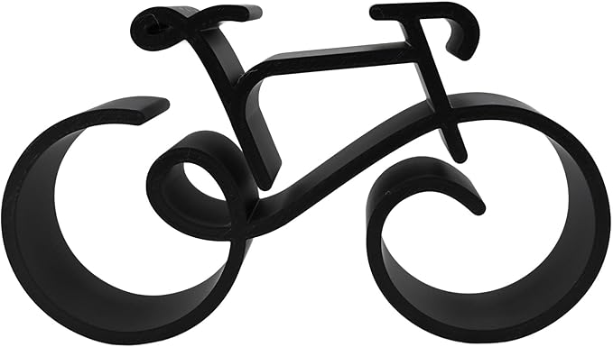 Bicycle & Cyclist Sculpture – Minimalist Decorative Accent for Cycling Enthusiasts & Modern Home Decor | Collectible Design (Urban Cruiser Matte Black)