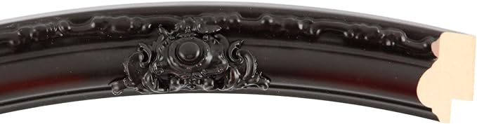 OVALCREST Oval Beveled Wall Mirror for Home Decor - Jefferson Style - Rosewood - 32x42 Outside Dimensions