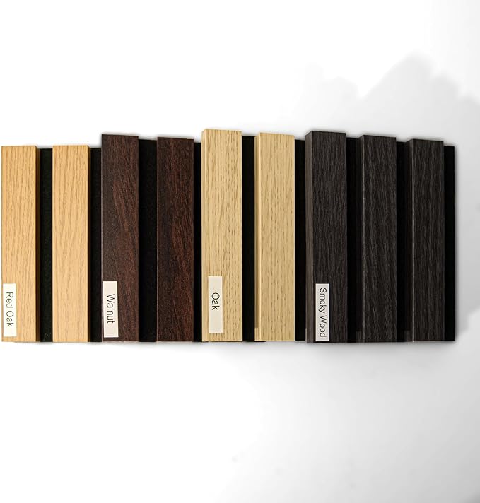Art3dwallpanels Wood Slat Wall Panel, 108'' x 13'' Wood Panels for Wall 2 Pack 3D Soundproof Wall Panels, Large Acoustic Panels for Interior Ceiling and Wall Decor Noise Reduction, 4 Pack, Sample