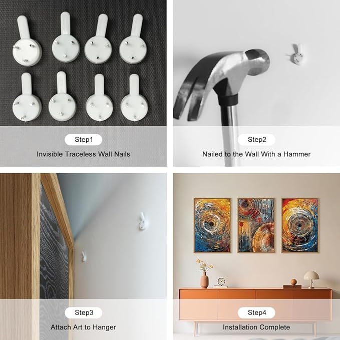 Aryroi Large Colorful Tree Ring Framed Canvas Wall Art,Modern Tree Stump Wall Decor,Abstract Wood Grain Artwork,Neutral Botanical Annual Ring Art Print for Living Room,Bedroom,Office- 24"x36"x3