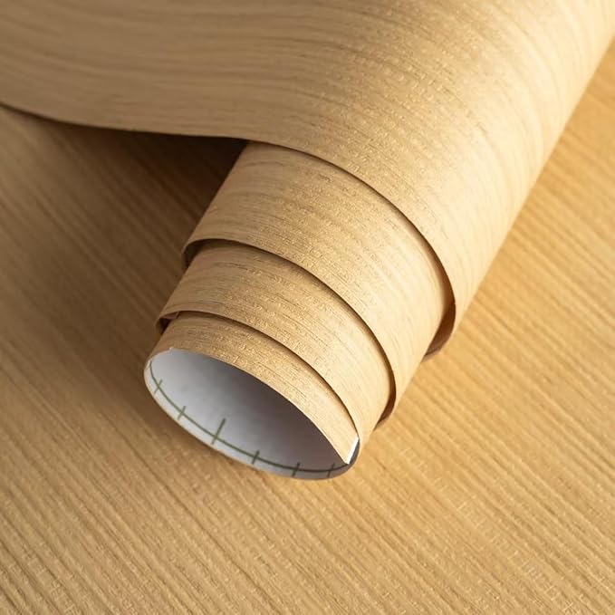 32"x354" Grasscloth Wallpaper Peel and Stick Light Yellow Thick 3D Relief Matt Textured Faux Linen Boho Contact Paper Vinyl Waterproof Vintage Grass Cloth Wall Paper for Office Bedroom Hotel Apartment