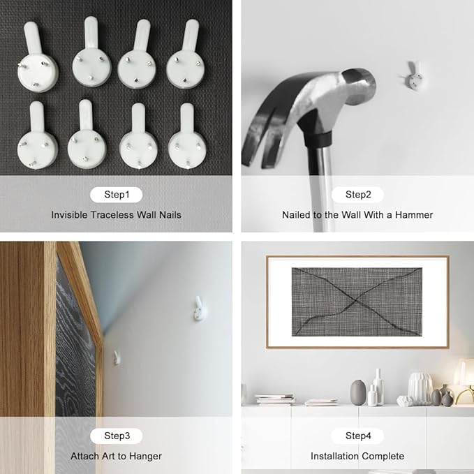 Abstract Line Framed Canvas Wall Art Set,Minimalist Black and White Wall Decor,Neutral Geometric Print,Modern Illustration Mid Century Boho Artwork for Living Room,Bedroom-20 x40