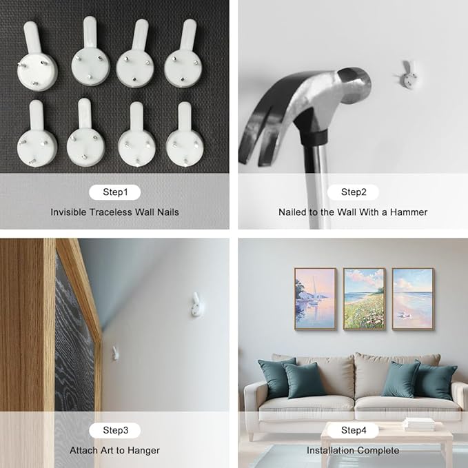 Aryroi Watercolor Coastal Ocean Wildflower Canvas Wall Art,Modern Beach Framed Wall Decor, Large Pink Sailboat Artwork,Dreamy Natural Seascape Art Print for Living Room,Bedroom,Farmhouse-16 x24 x3