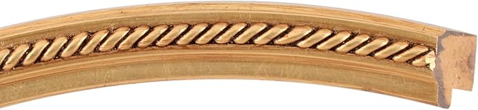 OVALCREST Oval Beveled Wall Mirror for Home Decor - Santa Fe Style - Antique Gold Leaf - 32x42 Outside Dimensions