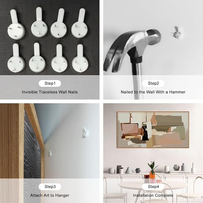 Abstract Neutral Framed Canvas Wall Art Set,Modern Color Block Geometric Wall Decor,Minimalist Beige Toned Color Blend Artwork for Living Room,Bedroom-20 x40