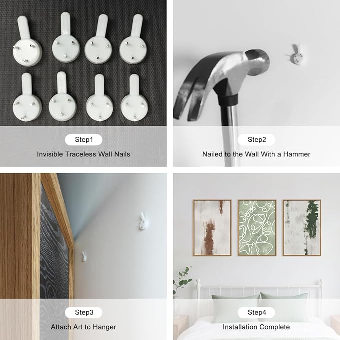 Large Abstract Green and Brown Framed Canvas Wall Art,Neutral Brush Stroke Wall Decor,Modern Watercolor Line Artwork,Minimalist Geometric Art Print for Living Room,Bedroom,Office- 24"x36"x3