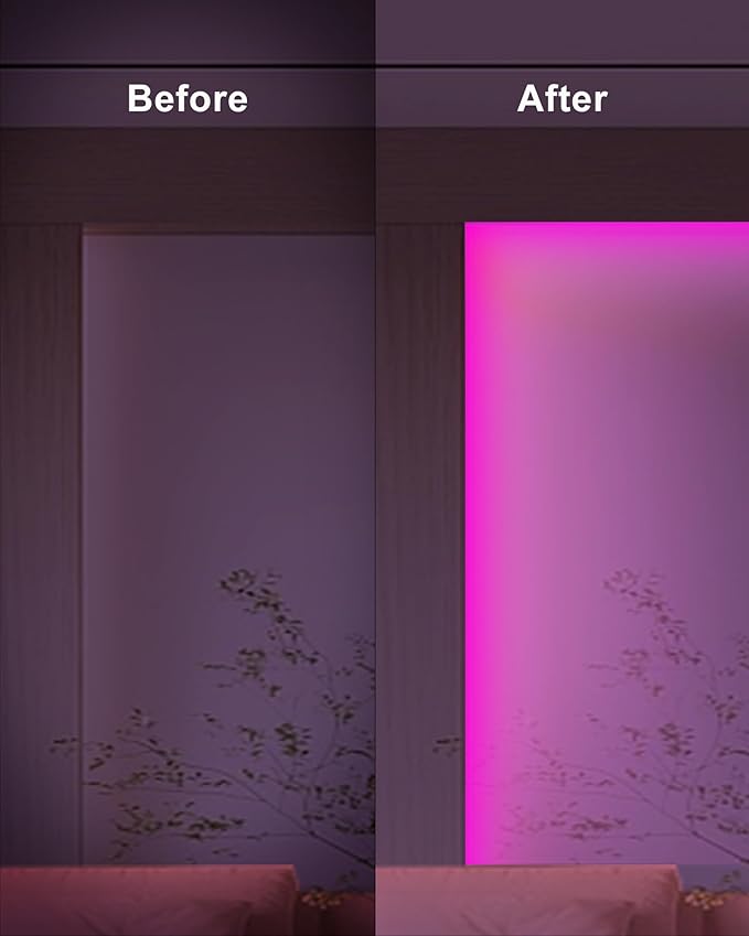 16.4ft Bluetooth RGB COB Led Strip Lights with Remote, Dimmable Smart App Led COB Light Strip, Color Changing Music Sync, Indoor RGB Led Lights for Bedroom, Home Decor, Party