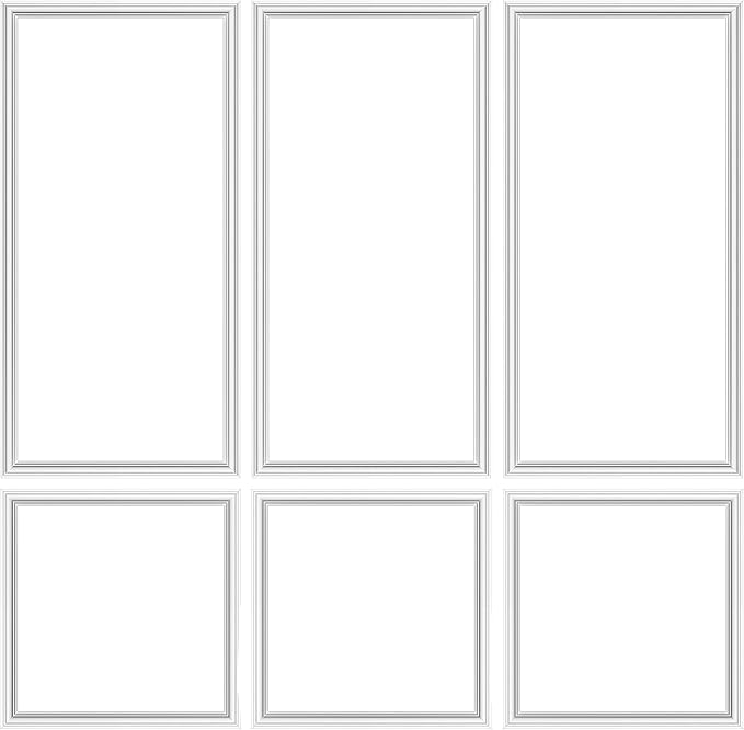 3 Sets Peel and Stick Molding Trim for Walls, Pre-Cut Wainscoting Panels 54x24 Inch Peel and Stick Wall Molding Kit, Self Adhesive Molding Trim for Walls,White Wall Moulding Trim Kit