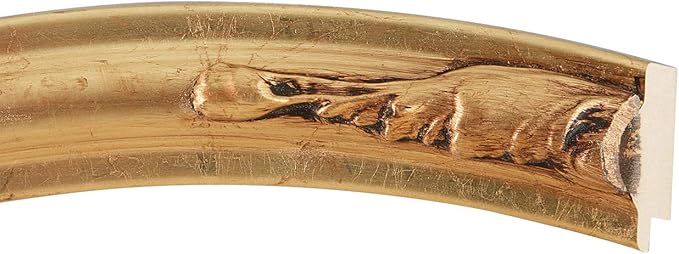 OVALCREST Oval Beveled Wall Mirror for Home Decor - Florence Style - Gold Leaf - 32" x 26"