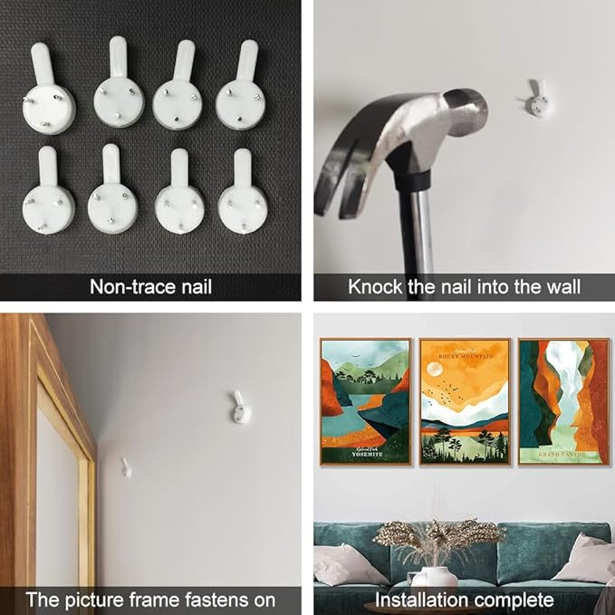 CHDITB Framed National Park Wall Decor, Grand Canyon Rocky Mountain Wall Art Set,Yosemite Sunset Forest Lake Canvas Art Prints, Nature Landscape Wall Painting for Living Room Bedroom Office 24"x36"