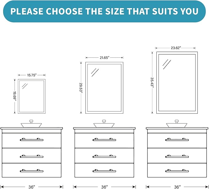 Oak Wood Effect Framed Wall Mirror, 20x30 Rectangle Mirror, 1/8" Anti-desilvering Tempered Glass, Sustainable& Sturdy Frame, Anti-Rust, HD Reflection &3min Fast Setup for Bathroom Living Room