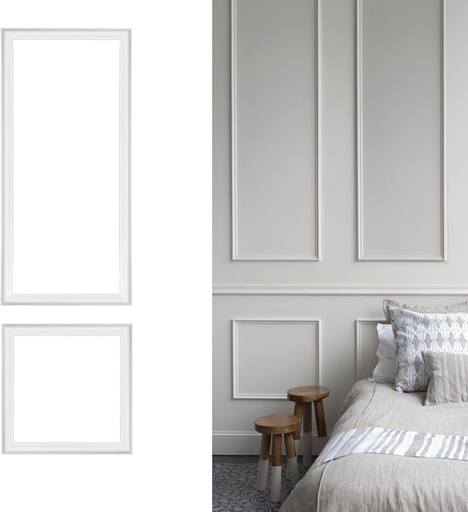 3 Set Peel and Stick Wall Molding Kit, Pre-Made Accent Molding, Premium Pre-Made Wainscoting Panels for Instant Accent Walls, Easy Install Wall Decor for Office Home Bedroom Living Room