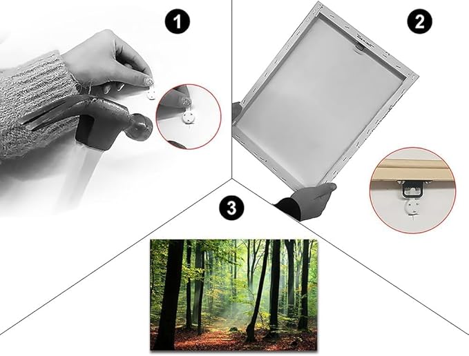 Nature Wall Art Large Forest Art Canvas Wall Decor Green Tree Canvas Print Artwork Decor for Living Room Mountain Wall Art Landscape Pictures for Bedroom Home Office Decorations (32x48inches)