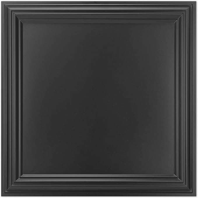 Art3d 24-Pack Drop Relief Ceiling Tiles for Home, Office & Commercial Space, 24 x 24in PVC Waterproof 3D Wall Panels Cover 96 Sq. Ft, Black
