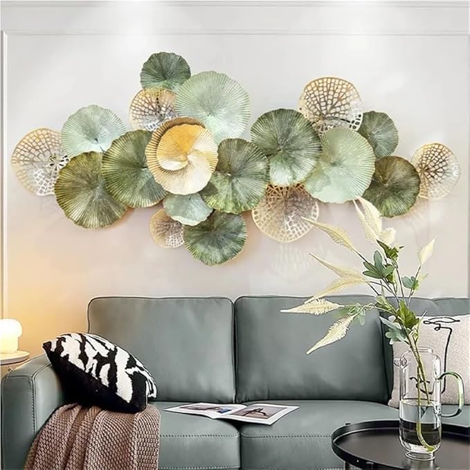 ShdiMcma Metal Wall Decor Indoor, Modern Wall Art for Home, Large Wall Sculptures, Creative Wall Decorations Use in Living Room and Dining Room(135cm-53.1in)