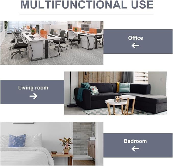 JVVMNJLK Indoor Room Divider, Portable Office Divider Room Divider Wall Divider Screen 6 Panel, Folding Partition Privacy Screen Walls Dividers for Room Separator 204" W x 71.3" H, Grey