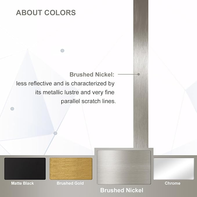 ANDY STAR 24x40 Inch Brushed Nickel Mirror, Unique Rectangle Bathroom Mirror, Large Decorative Mirror in Rust-Proof Stainless Steel 1" Frame, Modern Wavy Frame Design, Vertically/Horizontally