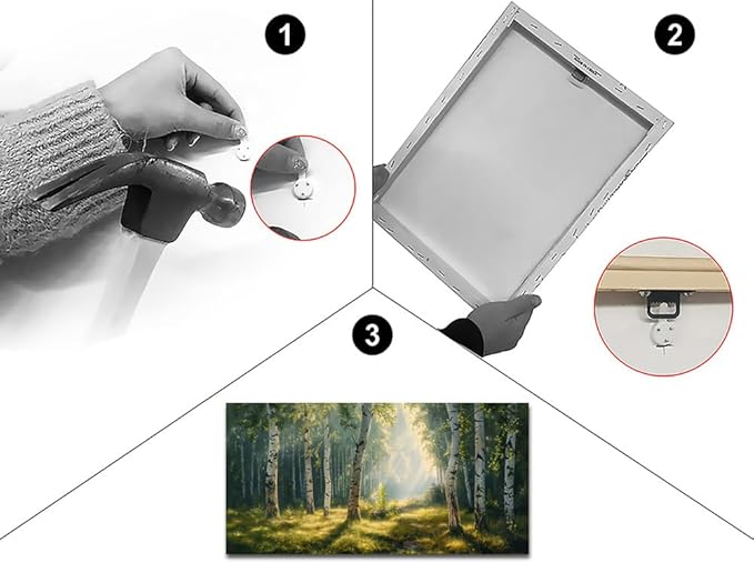 Nature Wall Art Forest Scenery Wall Art Landscape Pictures Green Birch Tree Canvas Print Beautiful Painting Decor for Living Room Mountain Canvas for Home Office Decorations 20x40Inch