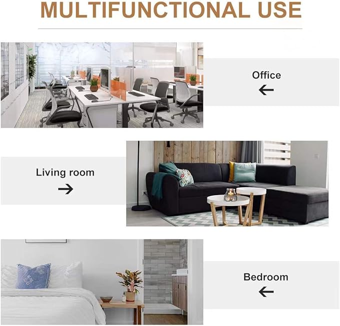 JVVMNJLK Indoor Room Divider, Portable Office Divider, Convenient Movable (4-Panel), Folding Partition Privacy Screen for Bedroom,Dining Room, Study,136" W x 19.7" D x 71.3" H, Beige