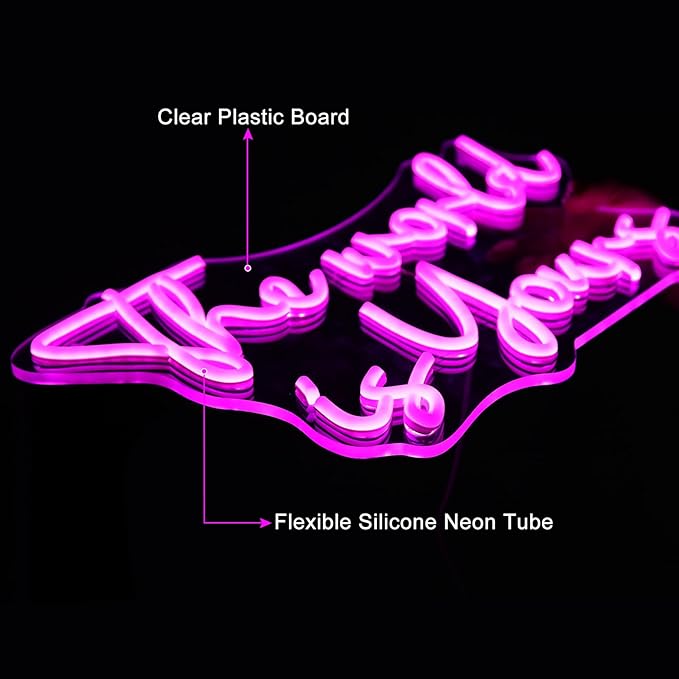 Neonwall The World Is Yours Neon Signs, Pink Led Neon Light for Wall Decor,Light Up Sign for happy birthday, Wedding, Engagement,USB Powered Led Neon Signs for Bedroom Decor 22 x 13'' (Pink)