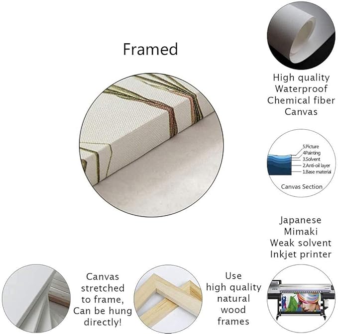 Oriental Inspired Traditional Chinese Landscape Painting Poster Canvas Wall Art Picture Print Modern Home Bedroom with Frameless Decor (Unframed,16×24inch)