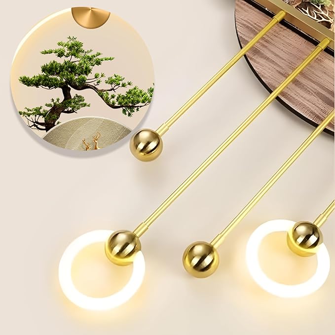 3D LED Wall Art Decor Creative Landscape Sculpture with LED Lights Modern Home Decorative Wall Lamp Large Decorative Painting for Home Entrance Hallway Bedroom(Stylle C,23.62x53.54in)