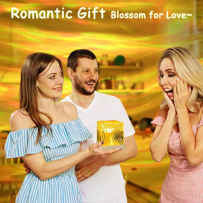 Lumena Lamp Ocean, 18 Colors Northern Lights Projector with Remote, 30 Lighting Modes Ocean Wave Light Galaxy Projector, Ambient Lighting Room Decor Water Light for Teen Girls