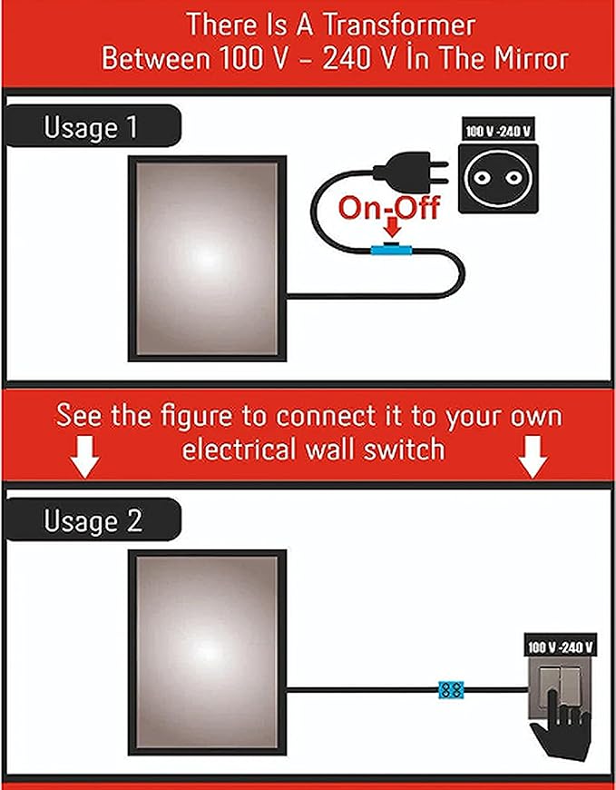 Asymmetrical Led Lighted Mirror for Bathroom, Irregular Vanity Mirror with Lights, Washbasin Backlit Led Illuminated Wall Mirror (Cool Light, 31.9"x55" inc | 81x140 cm)
