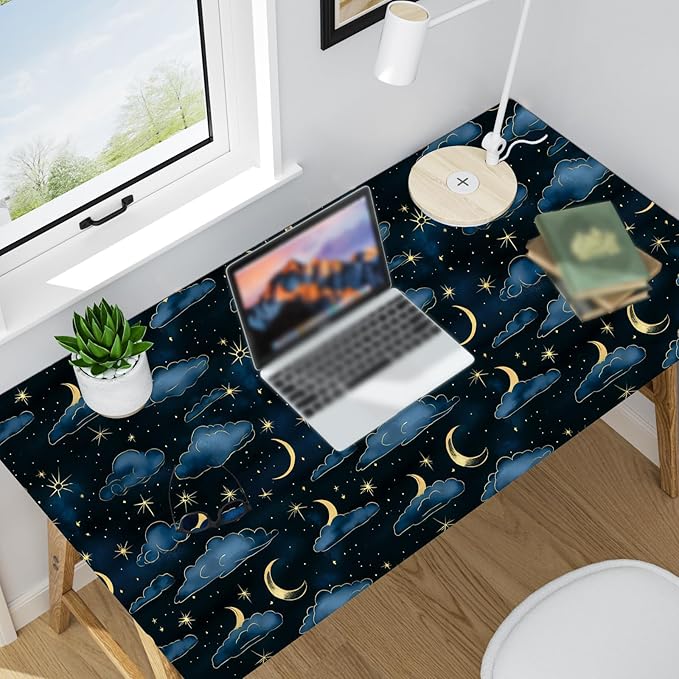 Cloudy Starry Night Peel and Stick Wallpaper Vintage Green Leaf Contact Paper Dark Floral Wall Mural Home Vinyl Waterproof Self Adhesive Removable Renter Friendly Wall Paper 17.5" x 118"