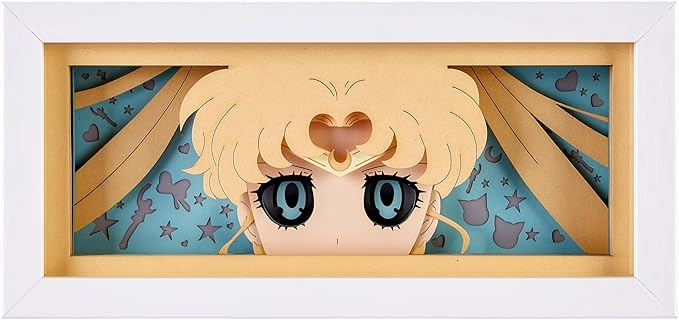 Anime LED Light Box, Manga Shadow Box Frame, Paper Cut, Table Lamp for Anime Enthusiasts, RGB Multi Color, Night Light for Room Decor, Unique Anime Desk Decor (Sailor Moon)