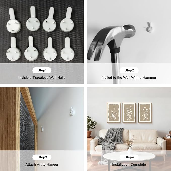 Large Vintage Floral Framed Canvas Wall Art,Neutral Boho Plants Wall Decor,Modern Minimalist Botanical Artwork,Natural Rustic Wildflowers Art Print for Living Room,Bedroom,Office- 16"x24"x3