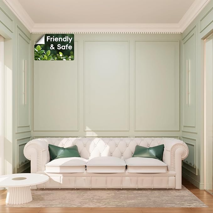 Fancat Peel and Stick Wall Molding Kit - 3D Premade Self-Adhesive Wainscoting Panels, Easy-to-Install Peel & Stick Wall Panels, Wall Panels for Living Room Bedroom(3 Top & 3 Bottom,54 x 24 in)