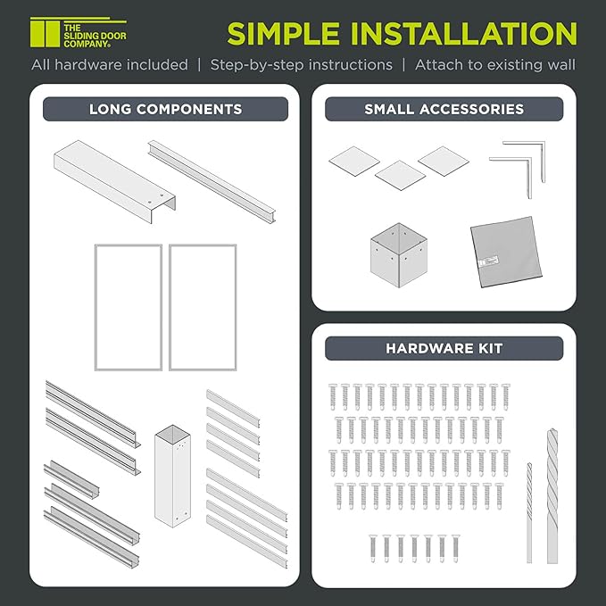 2-Panel Stationary Frosted Glass Partition Kit - Tempered Glass Privacy Wall Divider Screen for Office, Room, Cubicle, Desk - Commercial & Residential Separator - 4" D x 72" W x 84" H, Black Frame